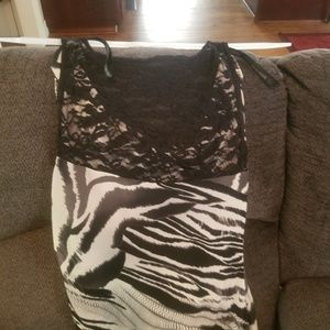 Dress black and offwhite